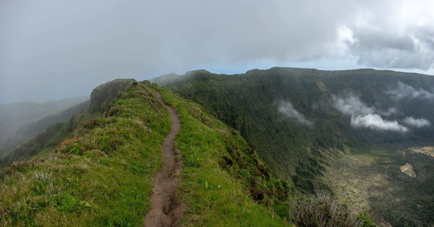 The Caldeira crater and its rim on Faial