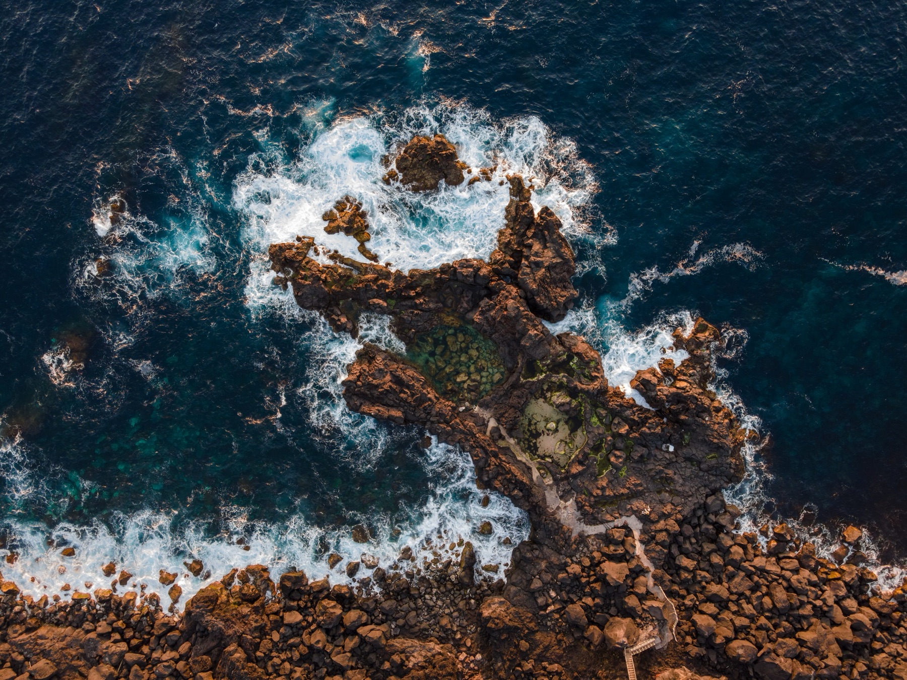 Natural pools at Poceirões on Graciosa
