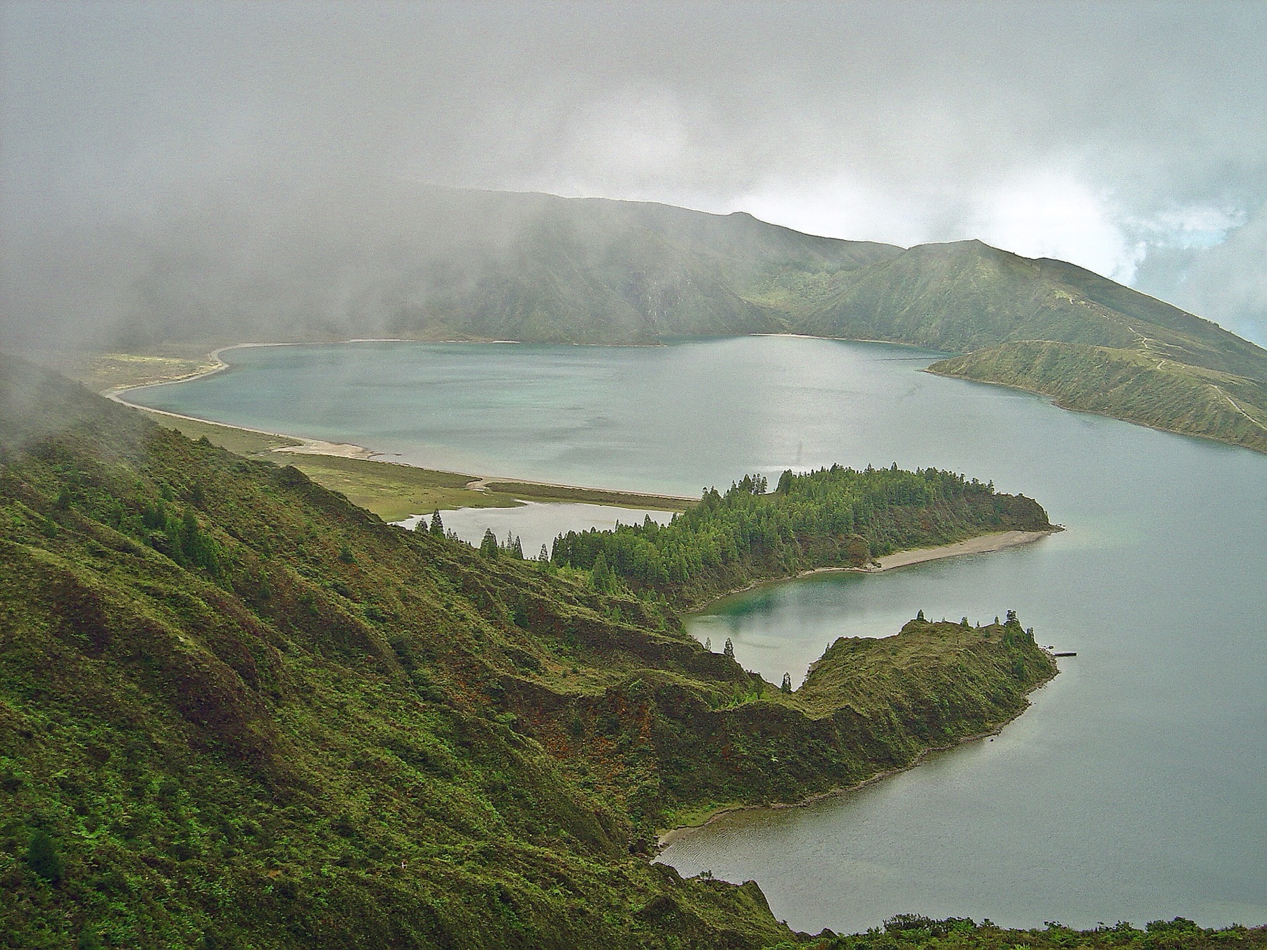 Lagoa do Fogo in its crater
