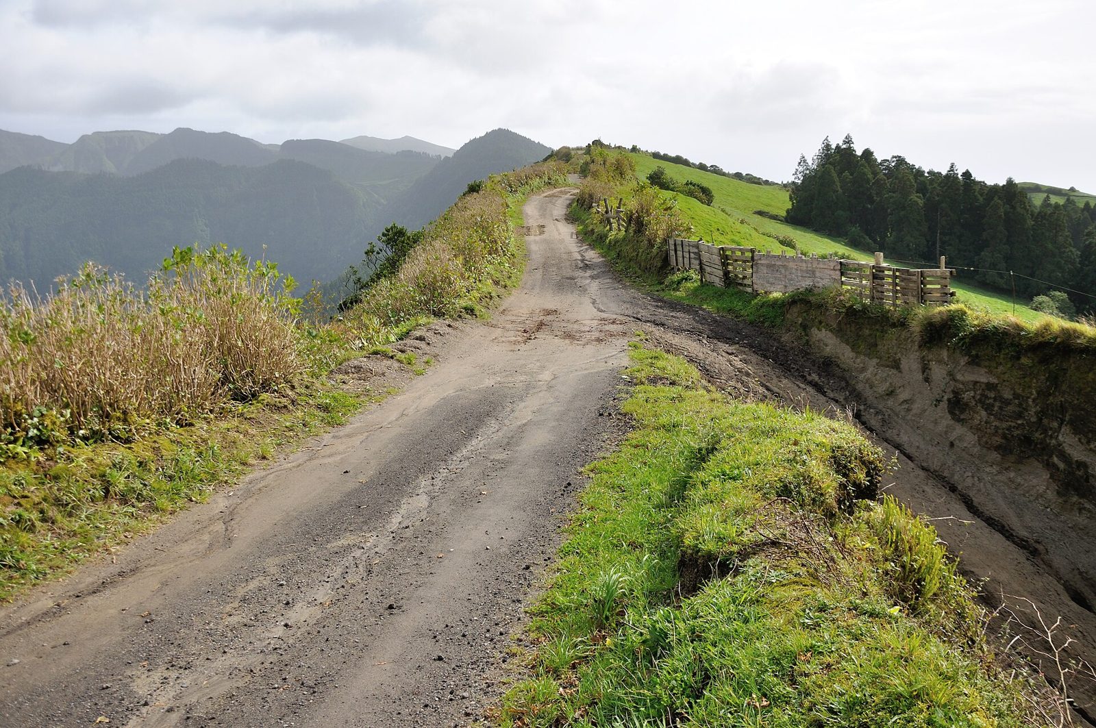 Dirt track on São Miguel's Sete Cidades crater rim