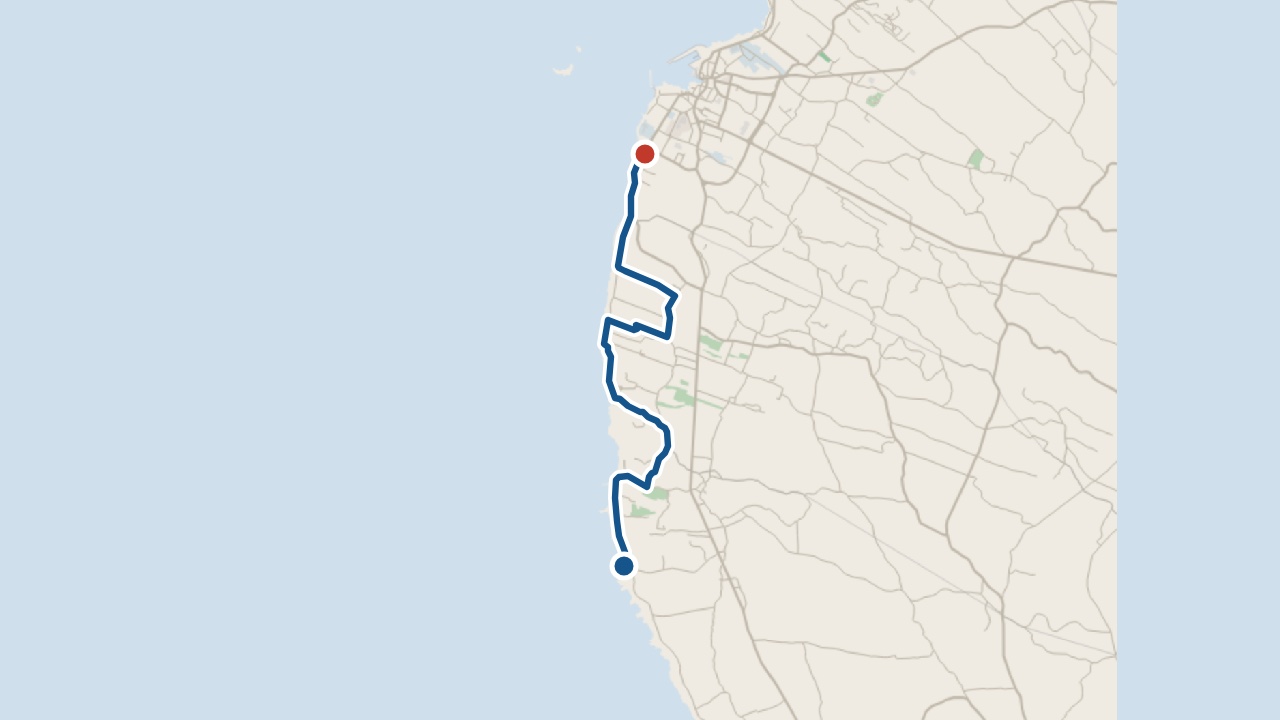 Map of the Vinhas da Criação Velha walk (PR05PIC) on Pico: from Porto do Calhau to Porto da Areia Larga