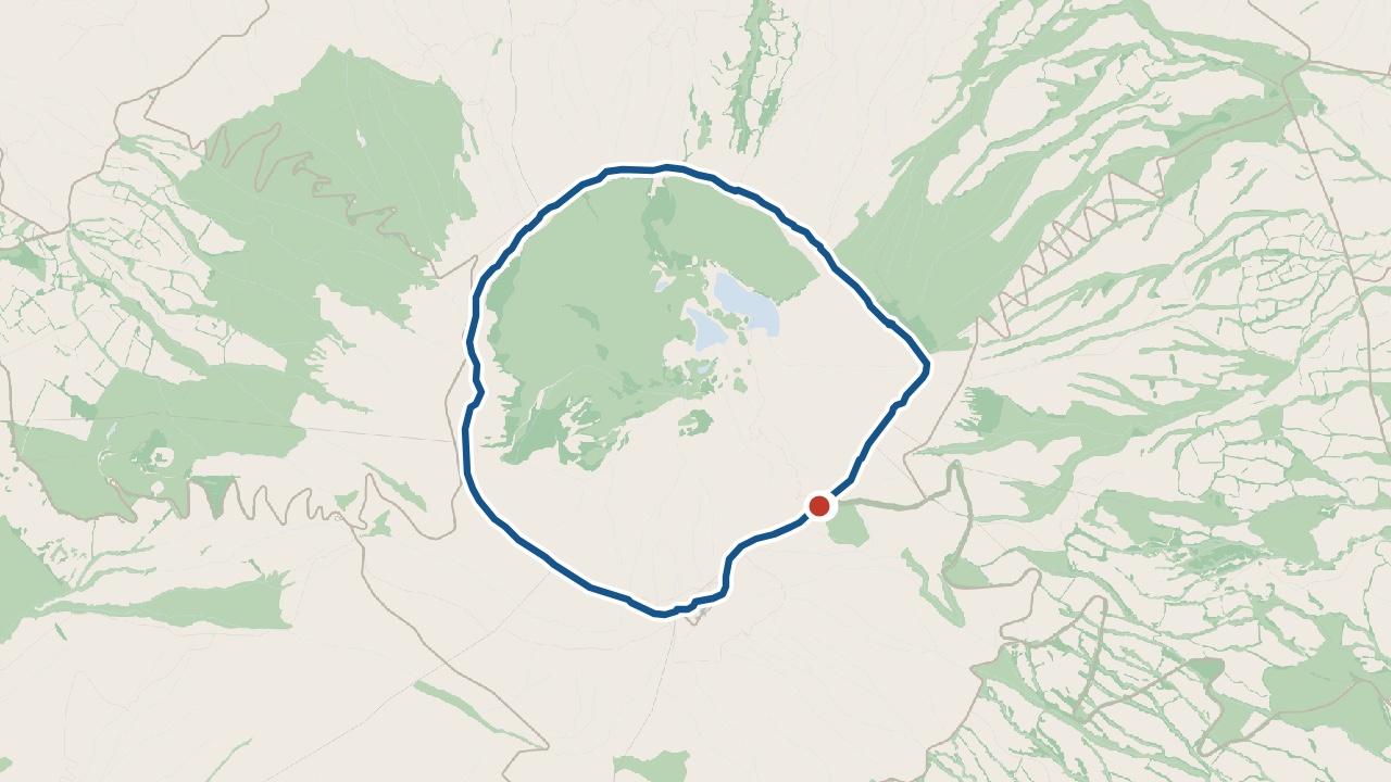 Map of the Caldeira walk (PRC04FAI) on Faial: the circuit from Caldeira viewpoint