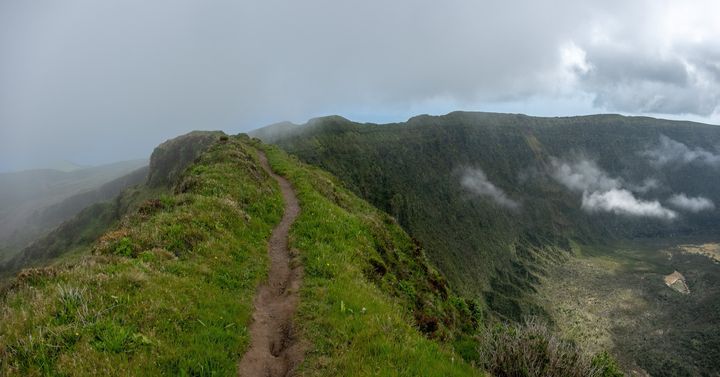 The rim of the Caldeira crater on Faial