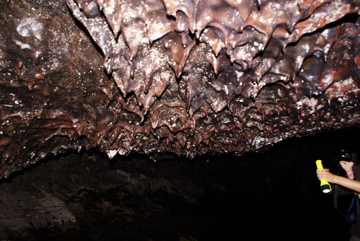 Inside the Gruta das Torres lava tube